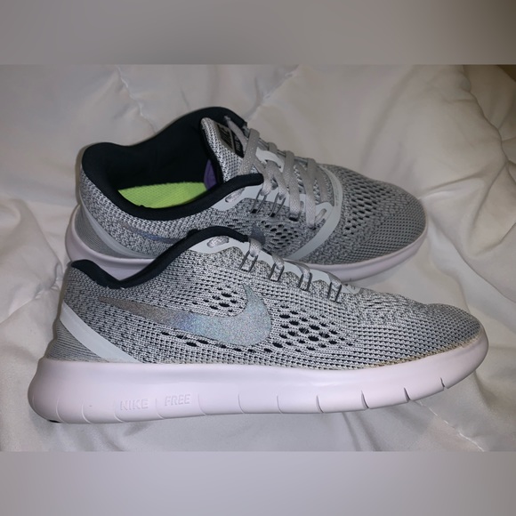 Nike Free Run White/Black-Pure Platinum - Picture 5 of 8